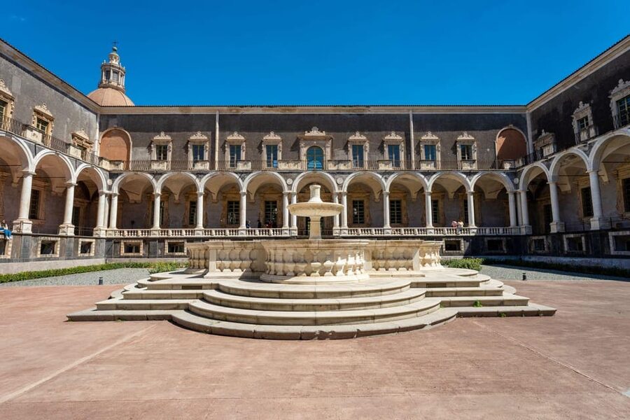 Benedictine Monastery of Catania - English Guided Tour - The two cloisters and the monastery’s late-Baroque scale