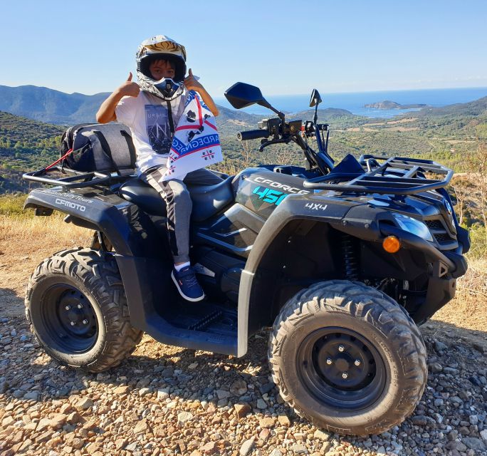 Cagliari: Quad Adventure Experience from Chia - Mountain bends, forest paths, and open coastal views