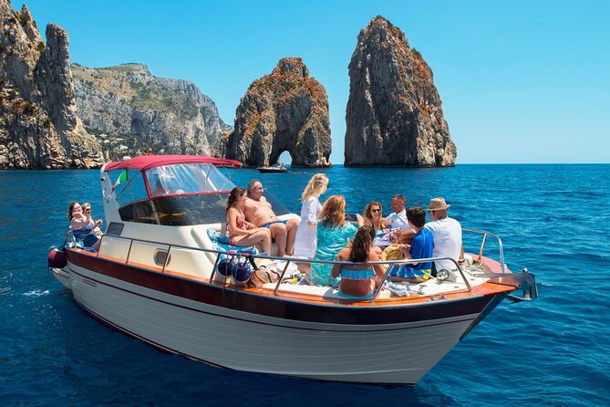 Capri Guided Boat Experience with Island Exploration and Transfer - Cruising into Marina Grande