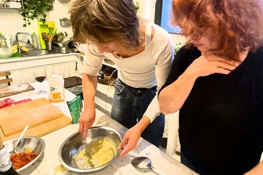 Catania: Pistachio Ravioli, Pasta Home Cooking Class w/ Wine - Preparing the dough from scratch