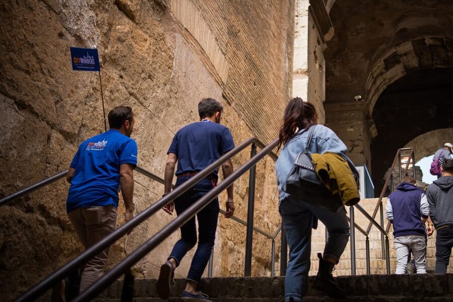 Colosseum with Arena Floor, Palatine Hill & Forum Tour - The uphill walk to Palatine Hill