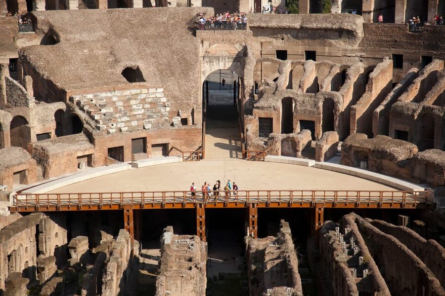 Colosseum with Arena Floor, Palatine Hill & Forum Tour - Seeing the Colosseum from the second tier