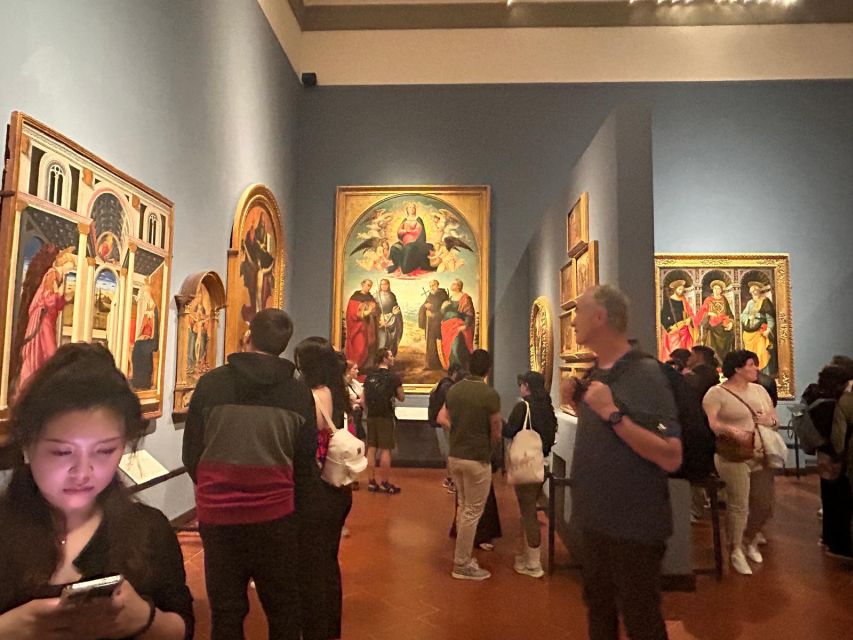 Florence: Accademia Gallery David Entry & Audio Guide App - The upper floor and its altarpieces