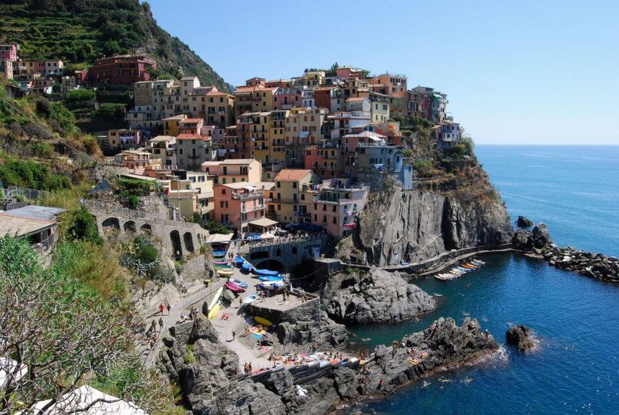 Florence: Cinque Terre Day Trip with Optional Street Food - Riomaggiore: harbor views and steep lanes