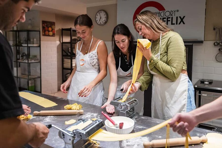 Florence: Handmade Pasta & Dessert Class with Unlimited Wine - The dessert and the meal afterward