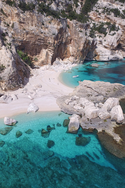 From Arbatax: Full-Day Guided Boat Tour of the Baunei Coast - Cala Mariolu, the first major swim