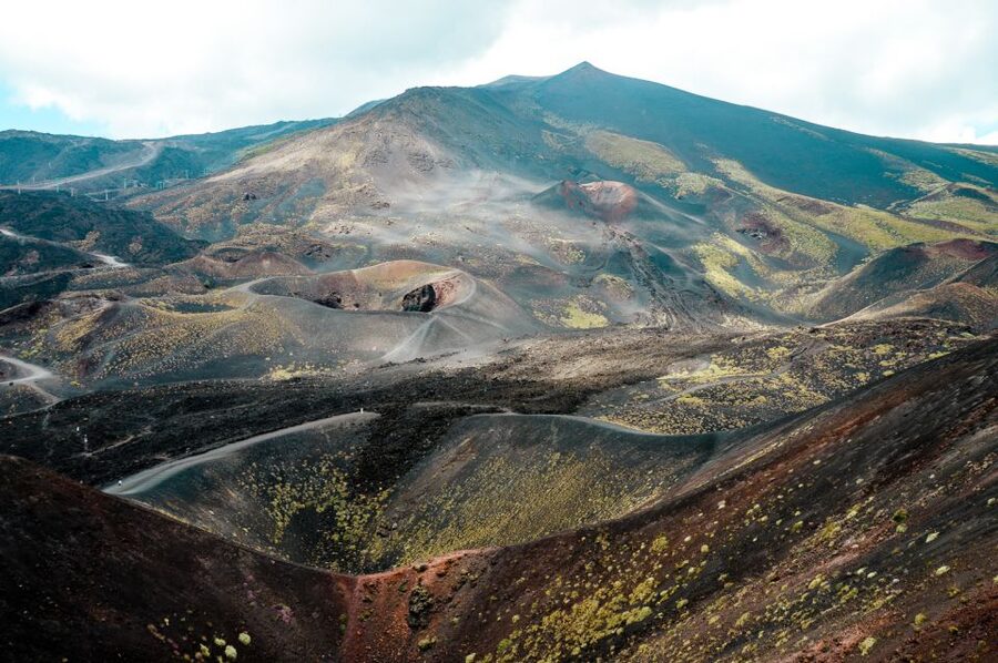 From Catania: Mount Etna Sunset Tour with Tasting and Cave - Tasting honey, oil, jams, and Etna wine