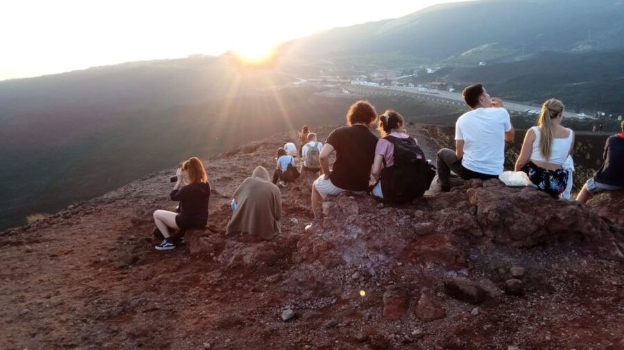 From Catania: Mount Etna Sunset Tour with Tasting and Cave - Sunset from the Silvestri craters