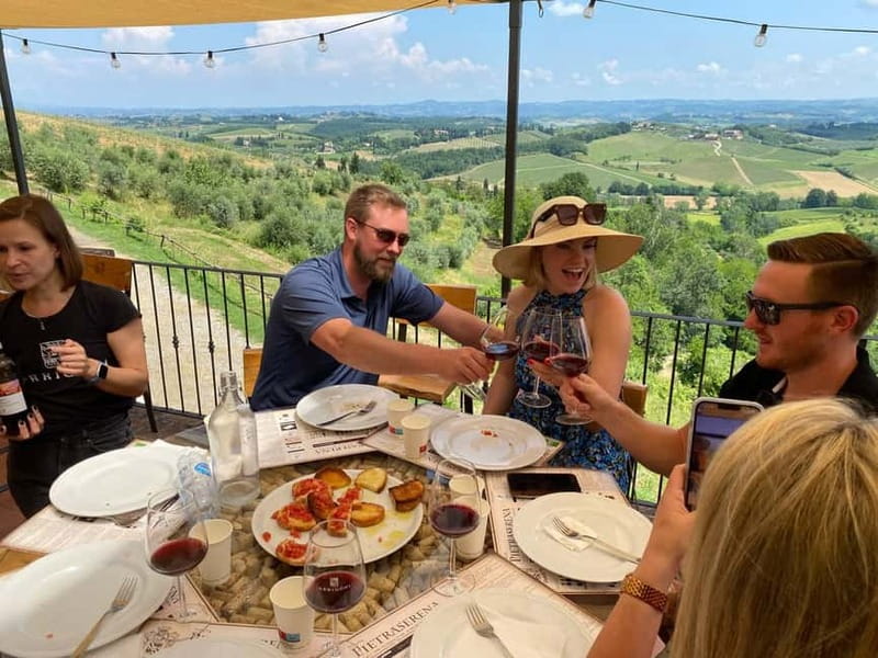 From Florence: Tuscany & San Gimignano Tour with 2 Tastings - The second winery: family wine and views toward San Gimignano