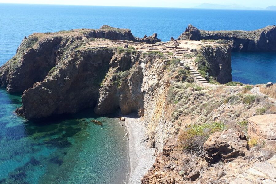 From Lipari: Panarea and Stromboli Cruise with Stops - Panarea and the blue water of Cala Junco