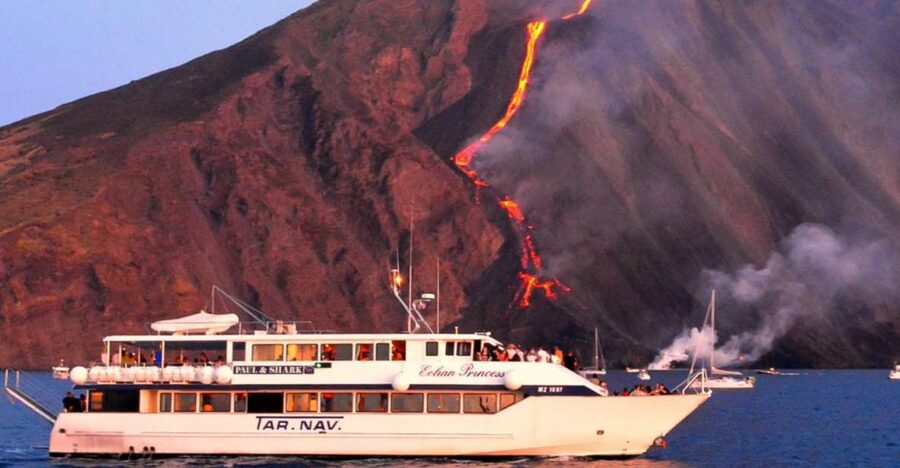 From Milazzo: Panarea and Stromboli Boat Trip by Night - Leaving Milazzo on a full-day sea journey