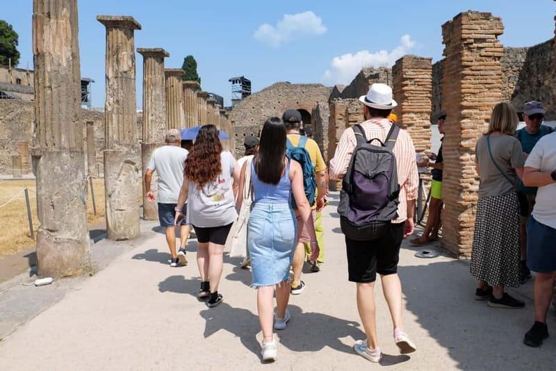 From Naples: Guided tour of Pompeii skip-the-line and round-trip train - Meeting the guide near Pompeii