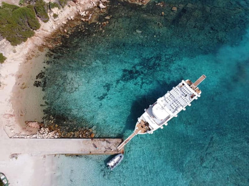 From Palau: 4 stops boat tour to La Maddalena archipelago - La Maddalena town adds a welcome change