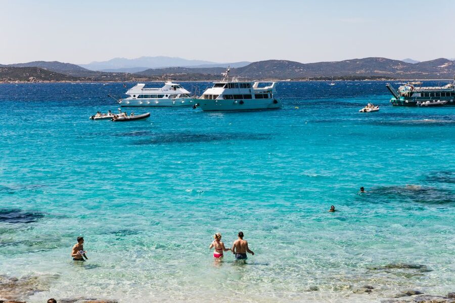 From Palau: La Maddalena Islands Full-Day Trip by Boat - Budelli’s Spiaggia Rosa from the water