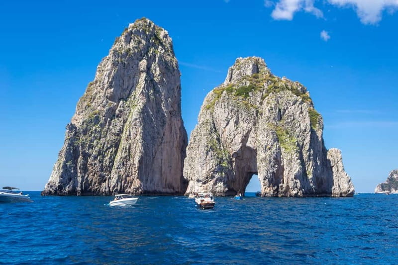 From Pompeii/Castellammare/Vico Equense: Capri Day Cruise - The coastal circuit, from Marina Grande to Punta Carena