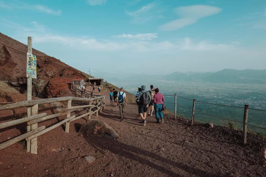 From Pompeii: Mount Vesuvius Guided Tour with Transfer - The uphill route to the crater rim