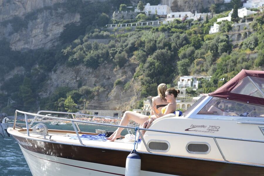 From Positano: Sorrento Coast & Capri Full-Day Trip by Boat - Roman ruins and the waterfall at Bagni della Regina Giovanna