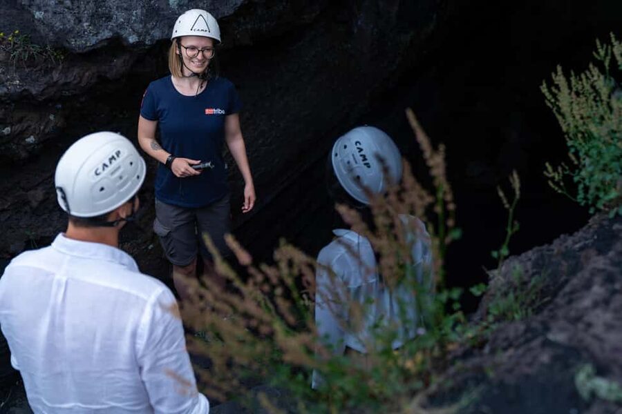 From Taormina: Etna Tour with Hiking, Cave Visit, & Tastings - Rifugio Sapienza and the extinct craters