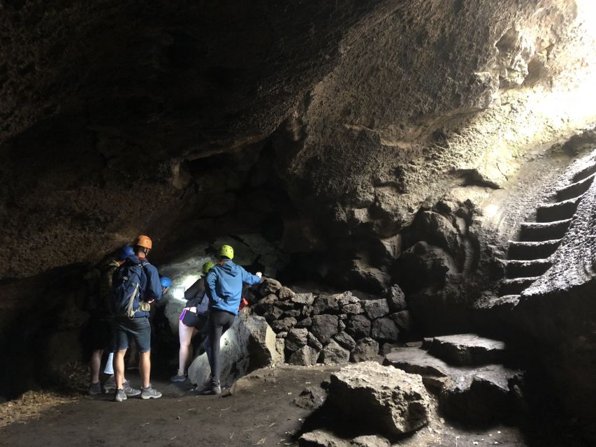From Taormina: Half-Day Mount Etna Morning Trek - Entering one of Etna’s lava caves