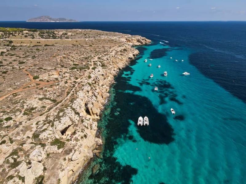 From Trapani: Egadi Islands Favignana & Levanzo Cruise - Levanzo appears from the water