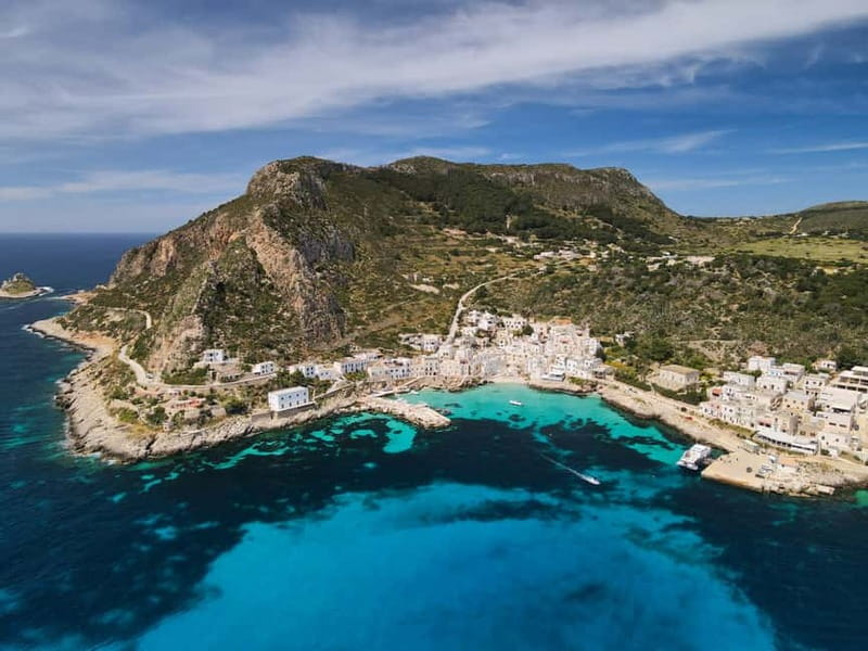 From Trapani: Egadi Islands Favignana & Levanzo Cruise - Cala Azzurra begins the swimming day