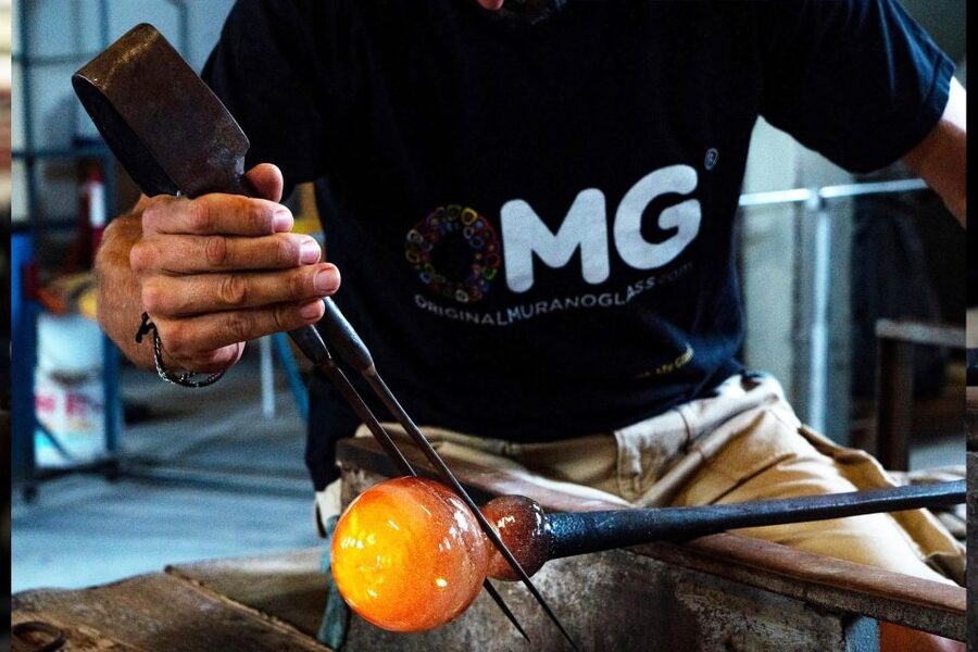 Glass Blowing Show Visit Murano Glass Factory & Showroom OMG - How the $5 ticket works as a purchase credit
