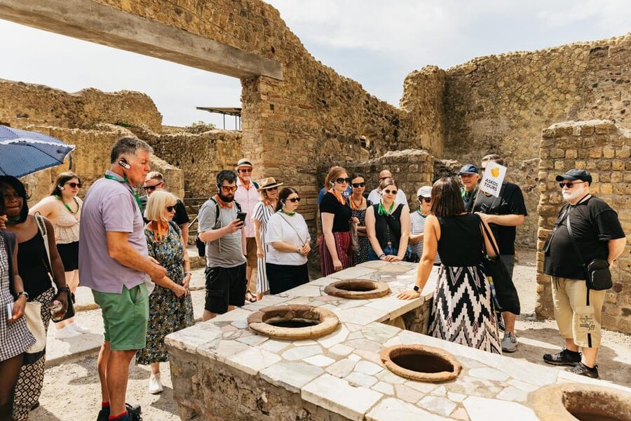 Herculaneum: Skip-the-Line Guided Tour with Archaeologist - Casa dei Cervi and the homes of the wealthy