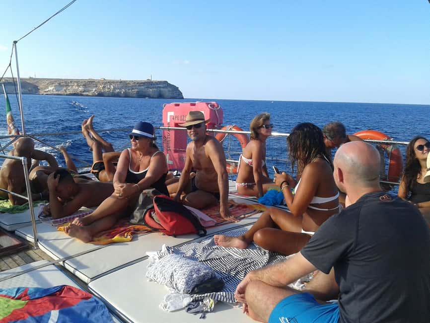 Lampedusa: Yacht excursion, swimming stops and typical lunch - Mare Morto, Cala Creta, and the return south