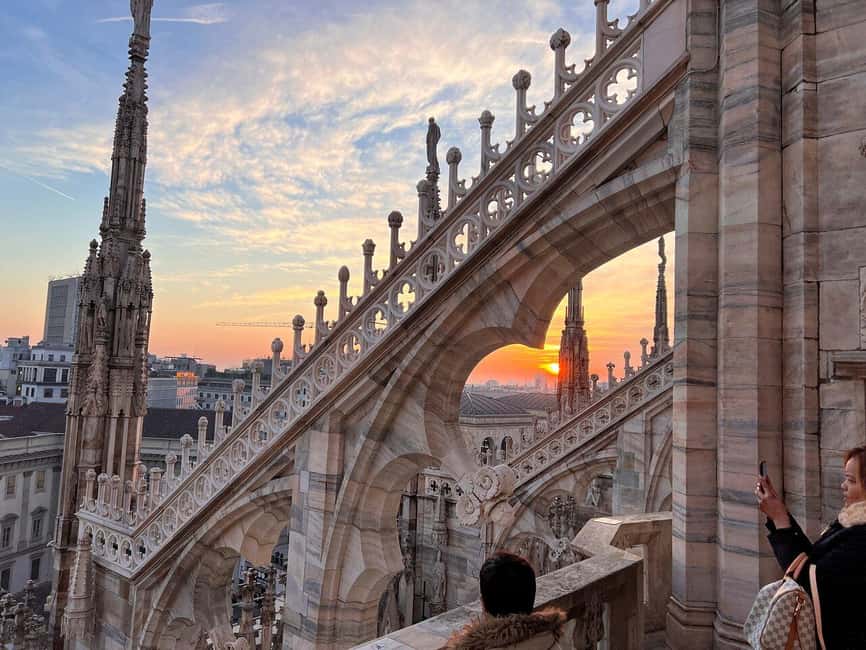 Milan Duomo Rooftops Tour + Optional Hop-on-Hop-off ticket - Skipping the queue and taking the elevator