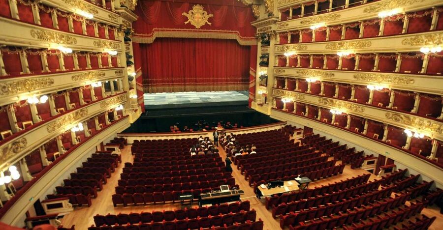 Milan: La Scala Theater & Museum Guided Experience - Looking into the auditorium from the third-level boxes