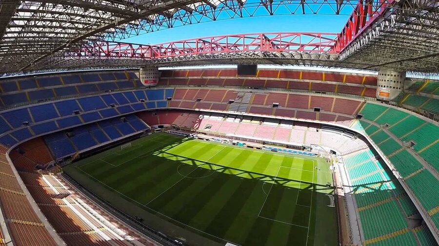 Milan: San Siro Stadium Entry Ticket and Optional Bus Ticket - The pitch, seating tiers, and changing rooms