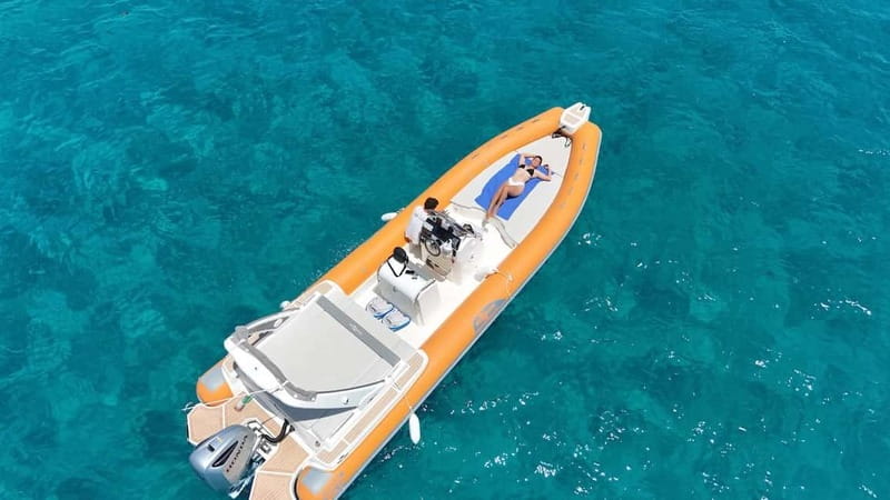 Mondello,CapoGallo Reserve Boat Tour with Snacks and Drinks - Grotta Regina begins the water time