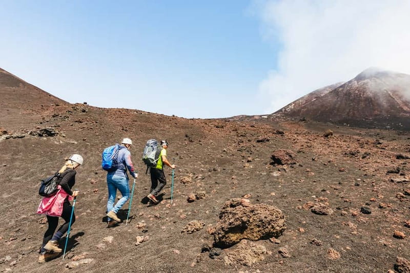 Mount Etna: Summit Trek with Cable Car and snack included - Hiking toward the Cratere Centrale dell’Etna