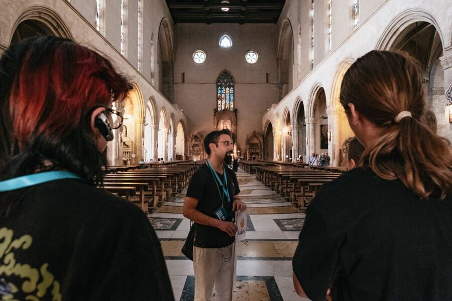 Naples: Downtown Tour with Veiled Christ & St Clare Tickets - Santa Chiara’s majolica cloister