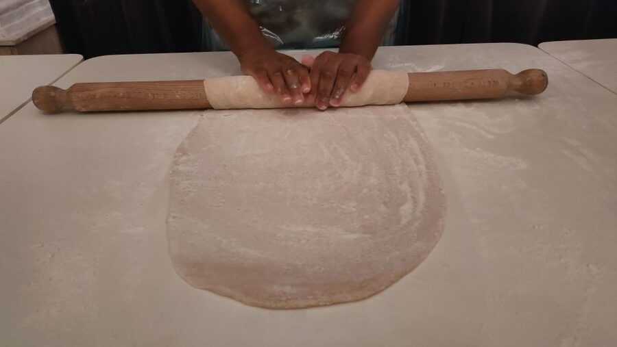 Naples: Pasta Making Class with Starter and Drink - Mixing and Kneading the Pasta Dough