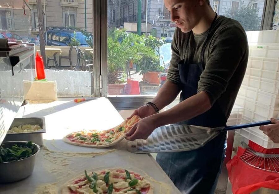 Naples: Premium Pizza-Making Class at a Pizzeria - Topping a Margherita with local ingredients