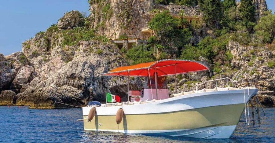 Naxos: Isola Bella, Blue Grotto, & Mazzarò Bay Boat Tour - The Blue Grotto: beautiful light, modest expectations