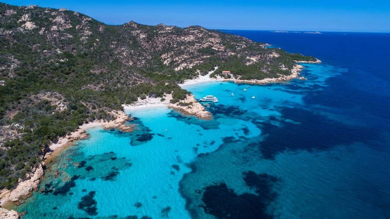 Palau: La Maddalena Archipelago Comfort Boat Tour with Stops - Leaving Palau and crossing toward Spargi