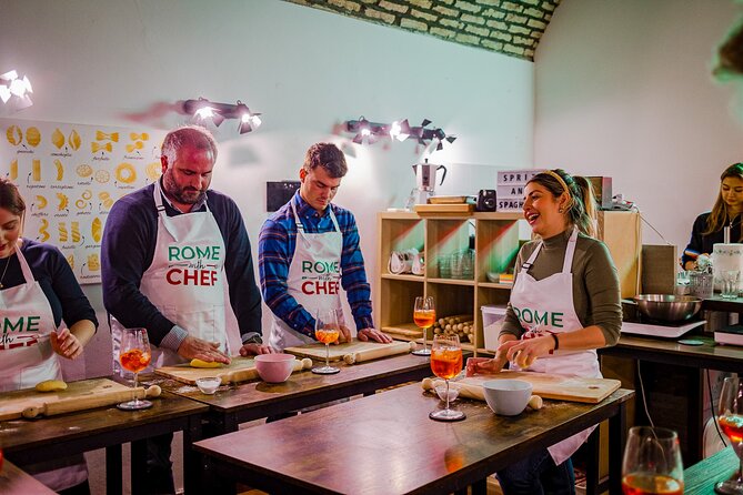 Pasta Cooking Class Near the Colosseum with 3 Spritz Cocktails - Timing, meeting point, and cancellation details