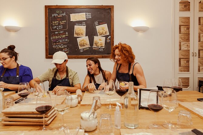 Pasta Making & Wine Tasting with Dinner in Frascati from Rome - Dinner at the same table