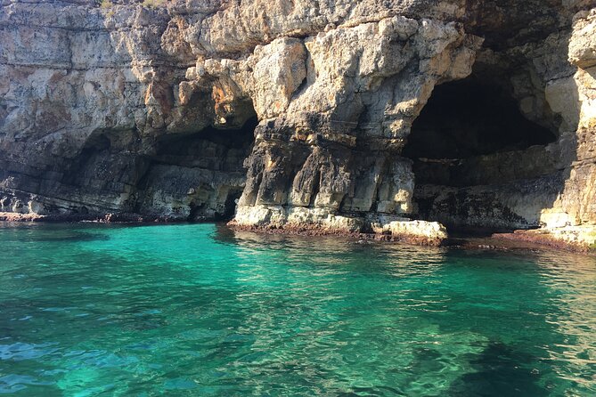 Polignano a Mare boat tour emotions, caves, diving and appetizers - Grotta Azzurra and the changing cave light