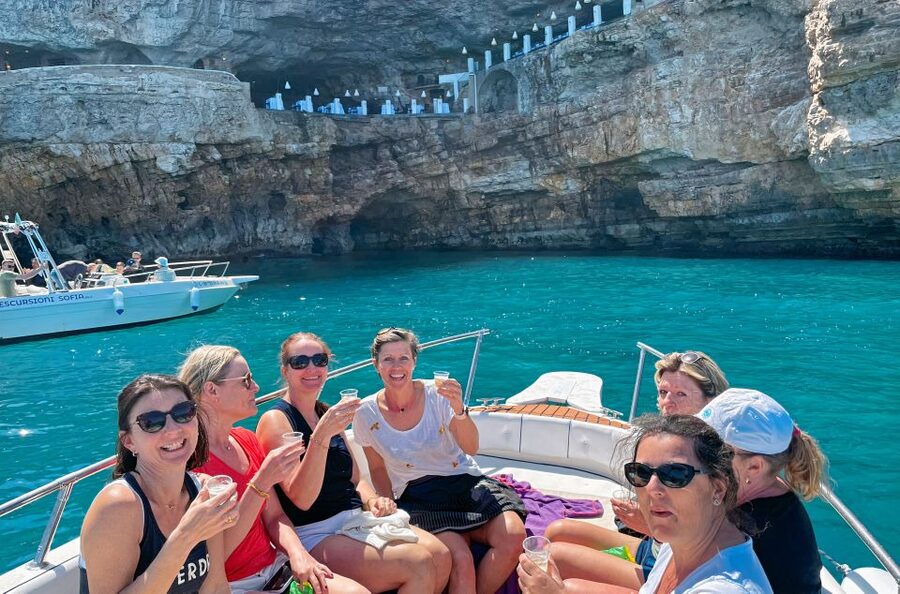 Polignano a Mare: Speedboat Cruise to Caves with Aperitif - Domenico Modugno and Polignano’s famous face