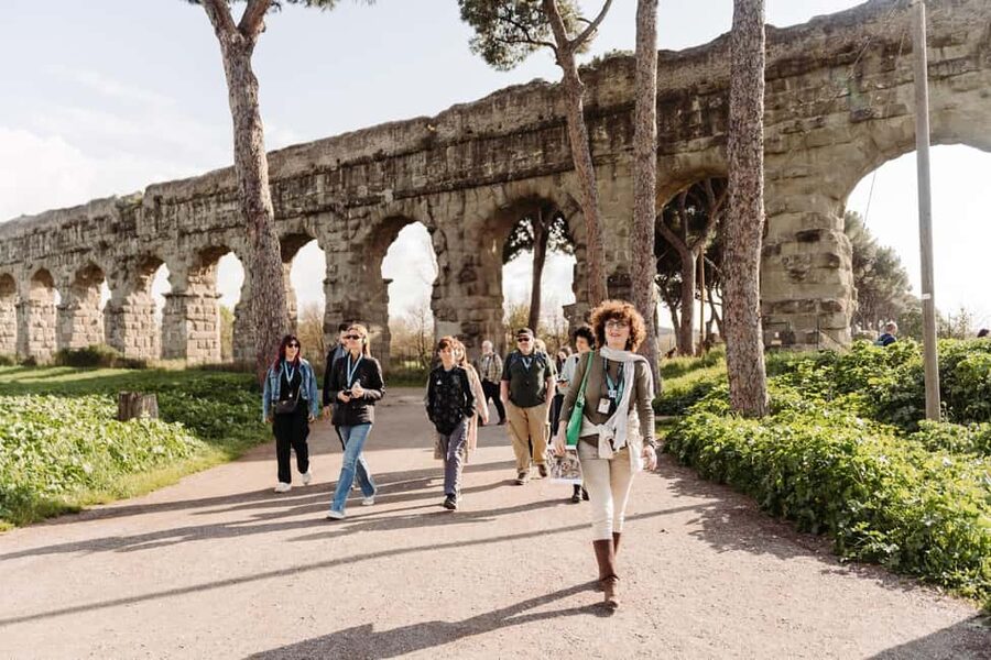 Rome: Appian Way, Aqueducts, and Catacombs Tour - Seeing Cecilia Metella’s round mausoleum