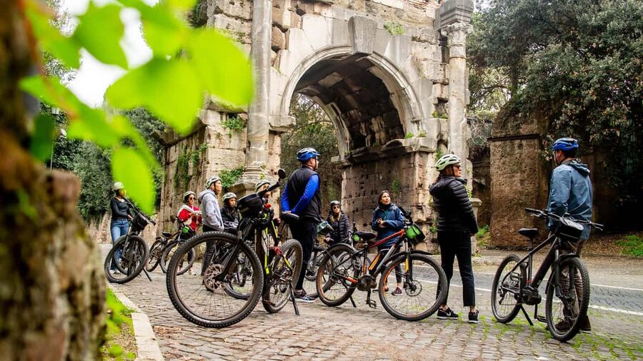 Rome: Appian Way Aqueducts Bike Tour (UPG Catacombs & Lunch) - Porta San Sebastiano and the road out of Rome