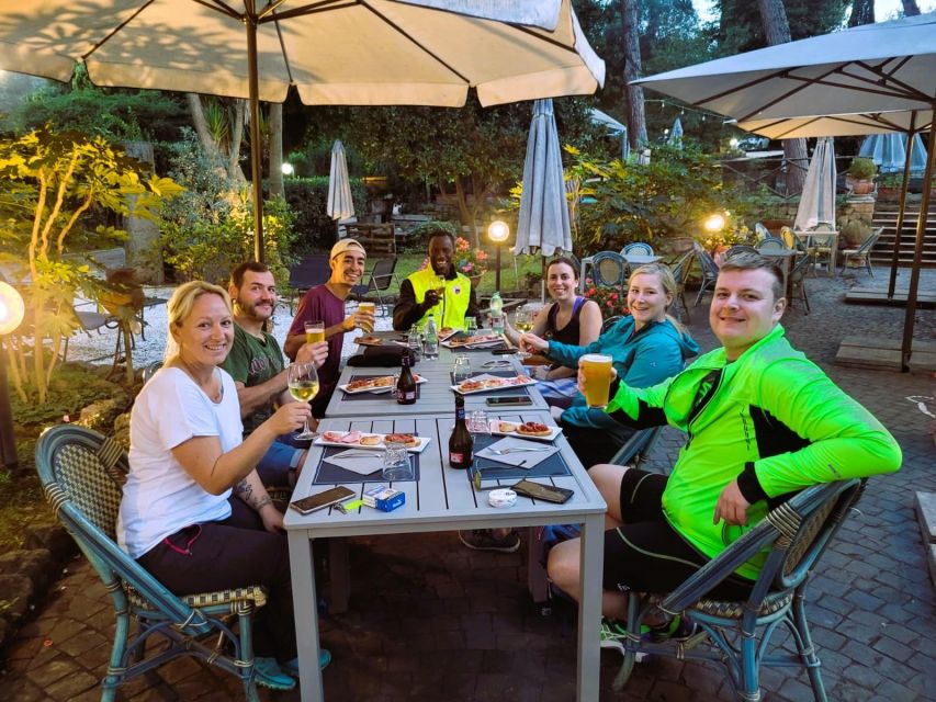 Rome: Appian Way & Catacomb Sunset E-bike Tour with Aperitif - The E-Bikes, Terrain, and Group Pace