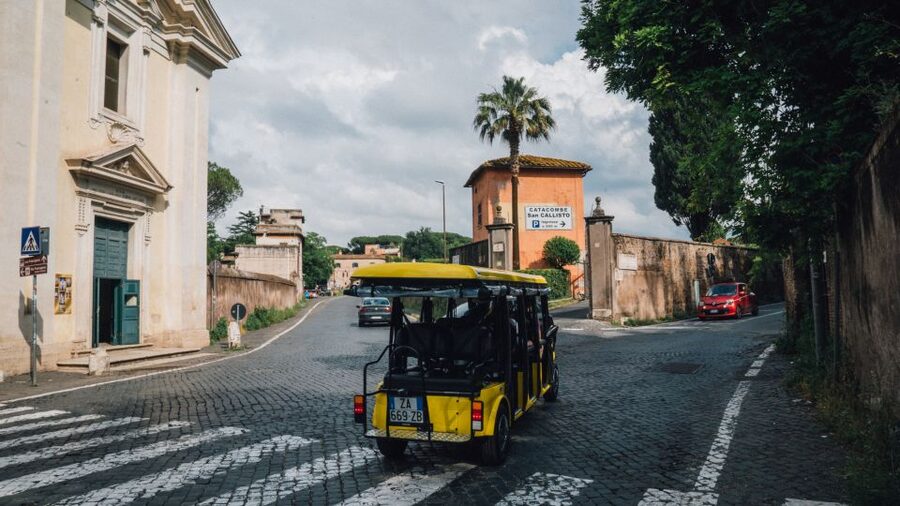 Rome: Appian Way Golf Cart Tour with Roman Catacombs Entry - Entering the Roman Catacombs