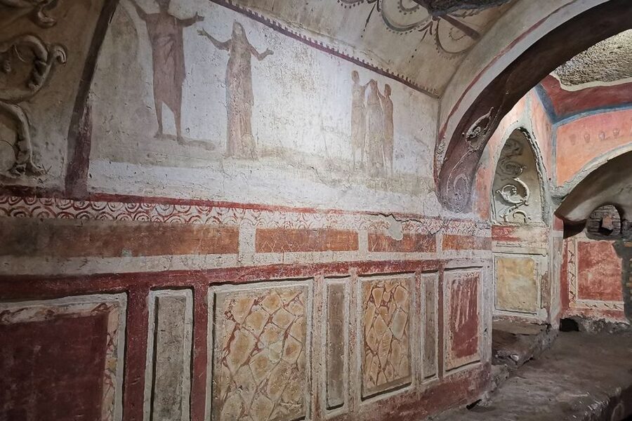 Rome: Catacombs of Priscilla Entry Ticket & Guided Tour - Entering the galleries beneath Via Salaria