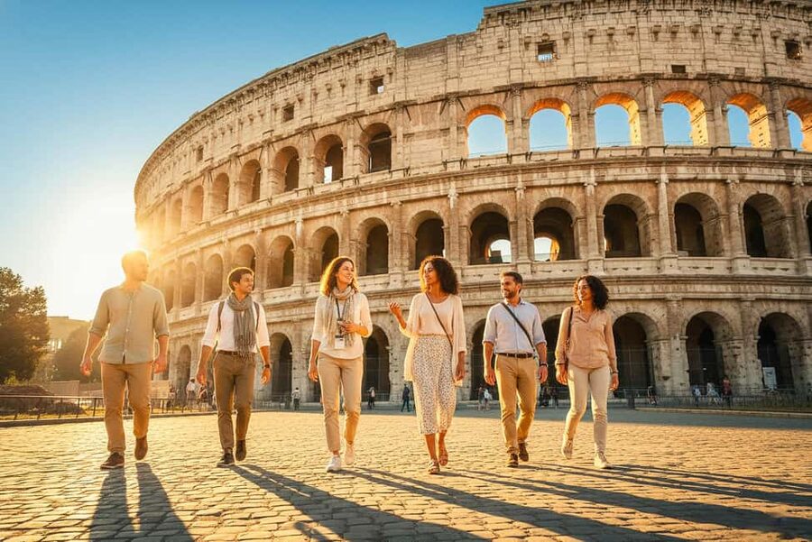 Rome: Colosseum Arena Twilight Tour & Imperial Forum Visit - Walking Via dei Fori Imperiali
