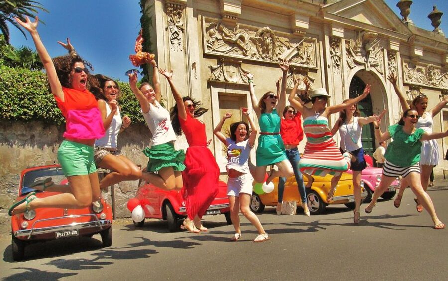 Rome Driving Tour By Vintage Fiat 500 - Starting beside the Colosseum