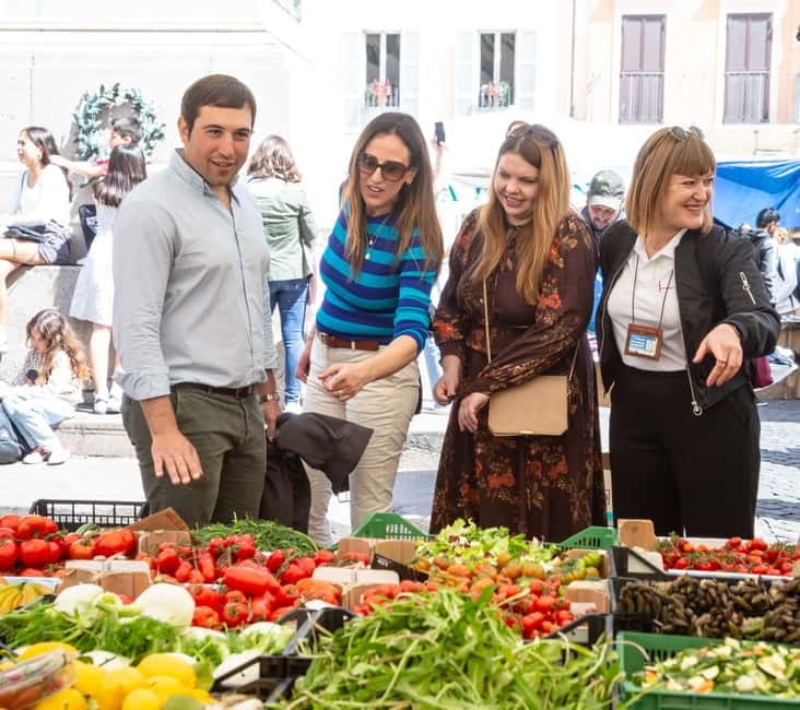 Rome: Eat Like a Roman Ghetto & Campo de' Fiori Food Tour - Campo de’ Fiori in the morning